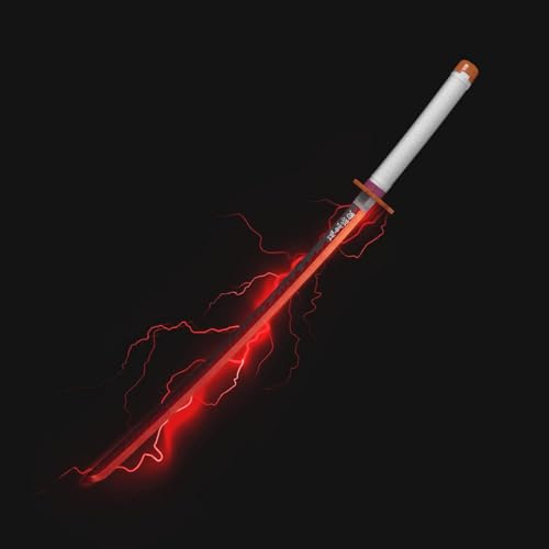 Kyojuro Rengoku Neon Katana Replica – 100CM Demon Slayer LED Sword (USB Type-C Rechargeable)