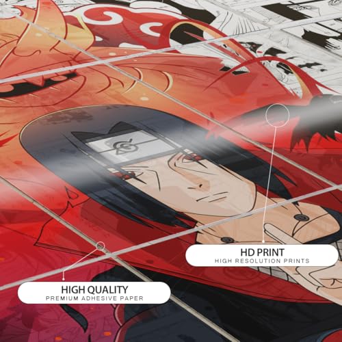 Itachi Manga Style Wall Poster Collection (12 pcs) | Premium A4 Panels for Room Decor