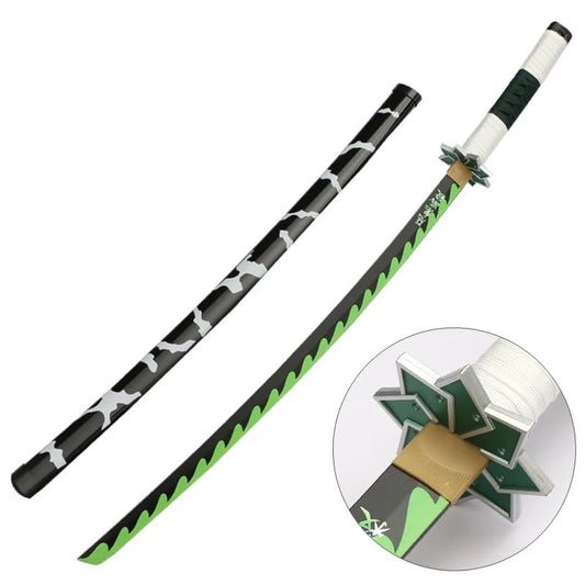 Sanemi Wind Hashira Sword – 104CM Wooden Katana Replica from Demon Slayer