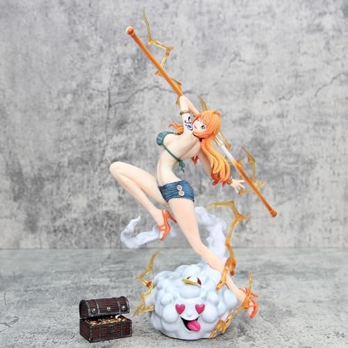 One Piece Wano Nami Collectible – 28CM Cat Burglar Nami with Zeus Anime Figure | COD Avail.