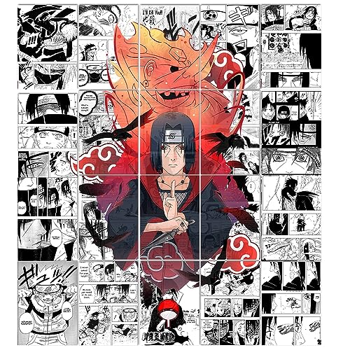 Itachi Manga Style Wall Poster Collection (12 pcs) | Premium A4 Panels for Room Decor
