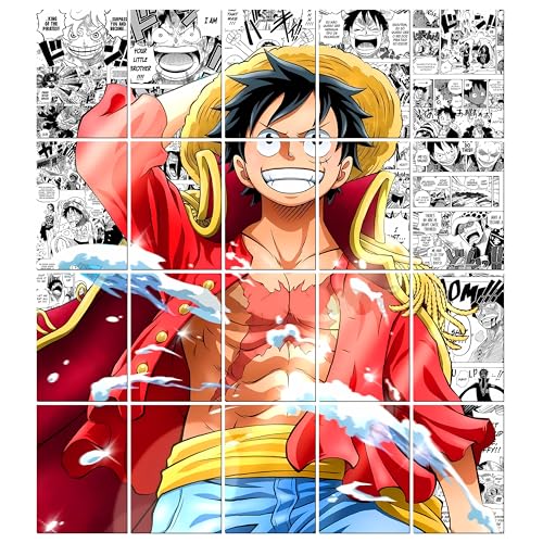 One Piece Luffy Anime Wall Poster Set of 15 | High-Quality Manga Art Prints (A4 Size, 350 GSM)