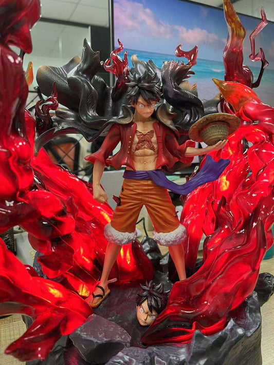Monkey D. Luffy One Piece Figure – 40CM Straw Hat Ghost Island Haoushoku Haki Anime Statue