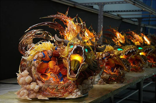 DBZ Son Goku Dragon Fist Figure – Super Saiyan 3 Anime Statue Model