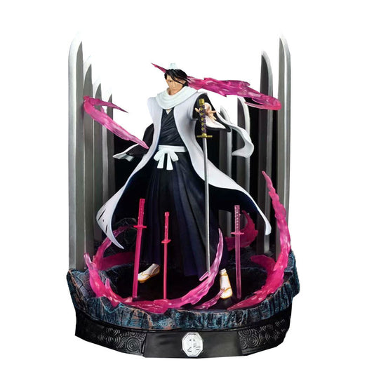 Original Bleach Byakuya Figure – 32.5CM Collectible Anime Statue Surrounded by Senbonzakura Blades