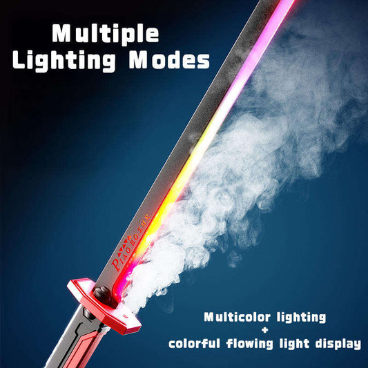 Plasma Dozer LED Sword 80CM – RGB Glowing Blade with Lights, Sound Effects, Mist & Spark Features