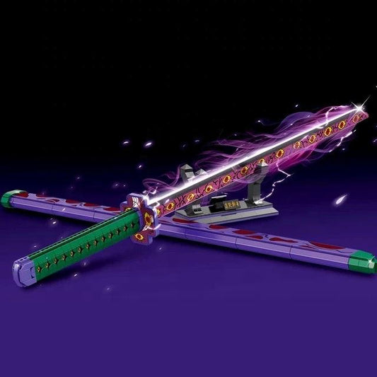 DIY Demon Slayer Kokushibō Katana – 789pcs Building Block Sword | 100cm Anime Nichirin Blade Model