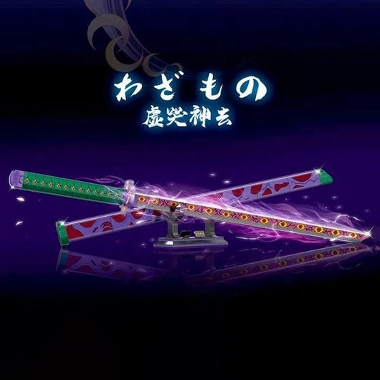 DIY Demon Slayer Kokushibō Katana – 789pcs Building Block Sword | 100cm Anime Nichirin Blade Model