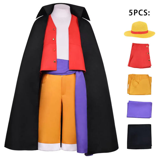 Monkey D. Luffy Cosplay Costume | Luffy Haori Outfit | Straw Hat Cosplay