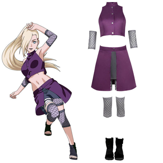 Yamanaka Ino Cosplay Costume | Naruto Shippuden Cos Suit | Anime Cosplay Outfit