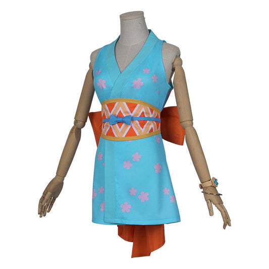 Nami Cosplay Costume | One Piece Wano Arc Kimono Dress | Anime Outfit for Cosplay & Halloween