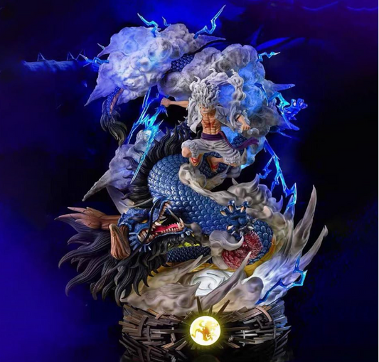 Luffy Vs Kaido Fiɡurеs Ones Pieces Anime figure 24cm Luffy Gear 5 Nika Luffy Figure