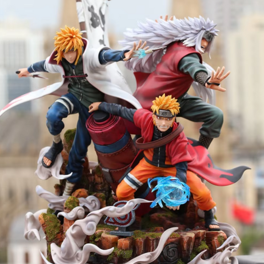 Premium Naruto Statue –Naruto , Minato & Jiraiya Anime Figure Model Toy 41CM