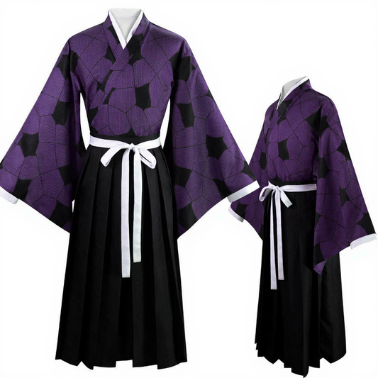 Kokushibo Cosplay Costume | Demon Slayer Upper Moon One Outfit | Kimetsu No Yaiba Anime Costume