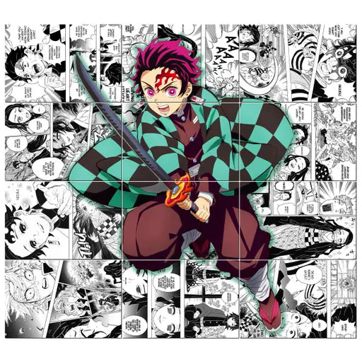 Demon Slayer Anime Poster Pack of 12 | Manga Style A4 Wall Decor | Premium Quality