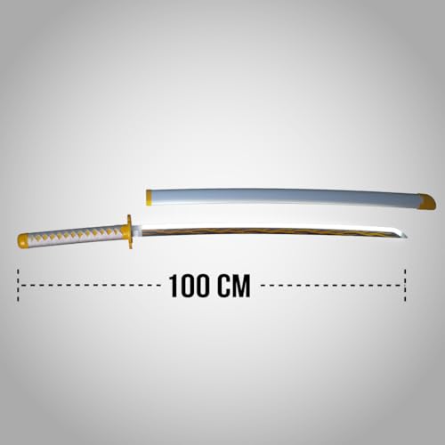 Zenitsu Agatsuma Neon LED Katana – 100CM Demon Slayer Life-Size Sword (Rechargeable