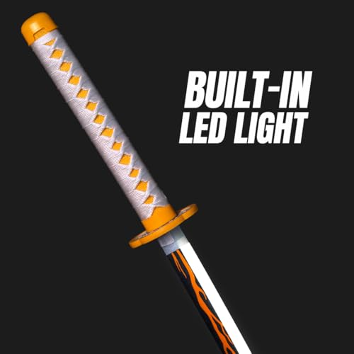 Zenitsu Agatsuma Neon LED Katana – 100CM Demon Slayer Life-Size Sword (Rechargeable