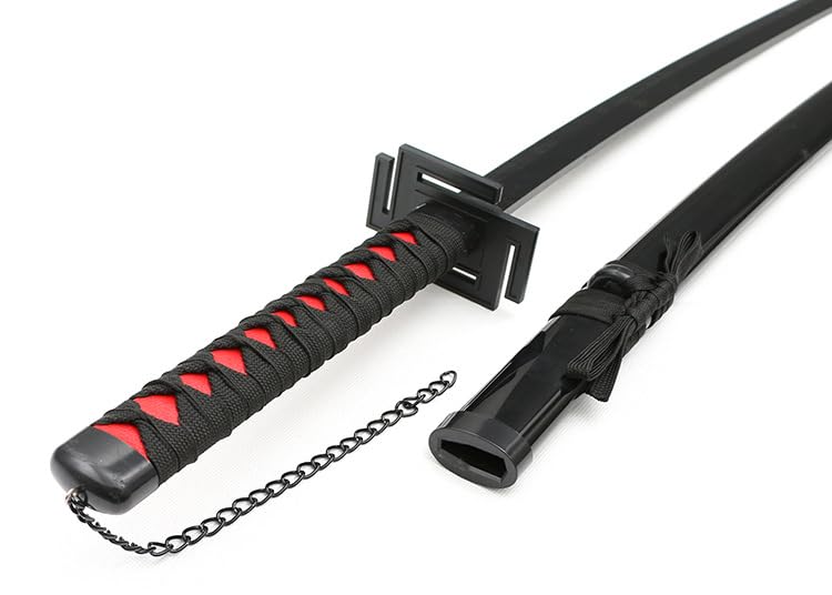 Ichigo Kurosaki Tensa Zangetsu Katana – 100CM Wooden Anime Sword Replica from Bleach