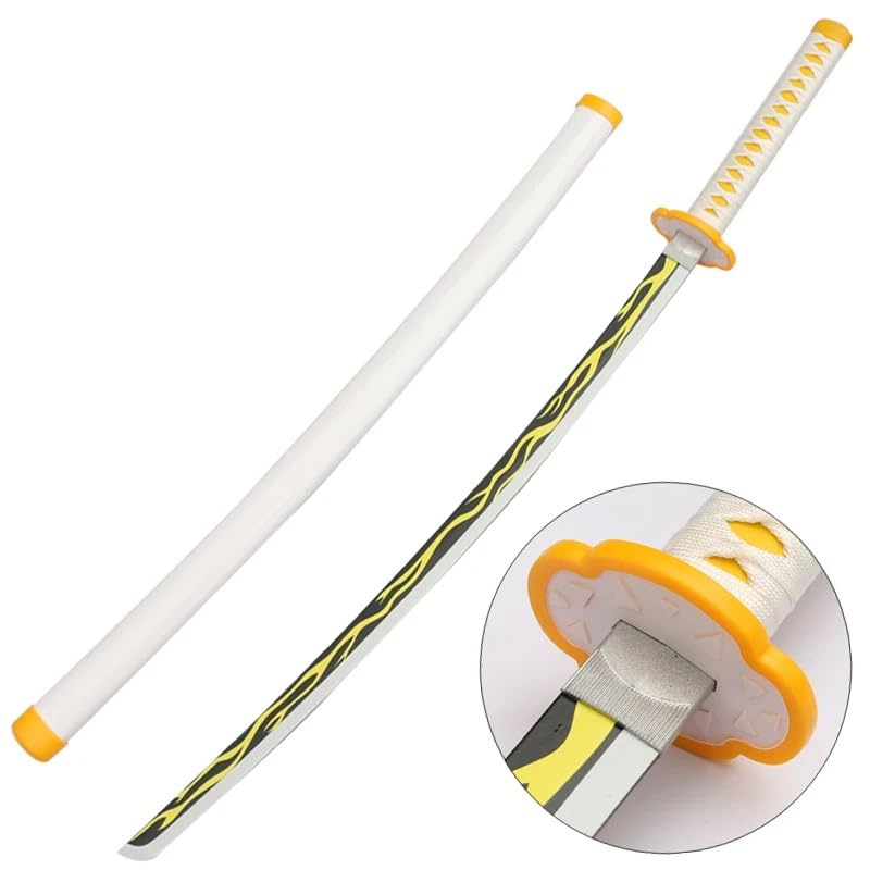 Zenitsu Agatsuma Katana Replica – 104CM Demon Slayer Wooden Nichirin Sword