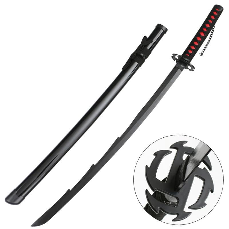 Ichigo Kurosaki Tensa Zangetsu Katana – 100CM Wooden Anime Sword Replica from Bleach