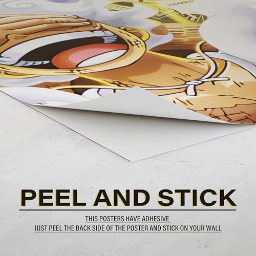 Luffy Gear 5 Manga Panel Poster Pack (12 pcs) | Multicolor Anime Wall Art | A4 Size by ThePosterMart