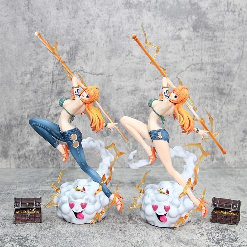 One Piece Wano Nami Collectible – 28CM Cat Burglar Nami with Zeus Anime Figure | COD Avail.