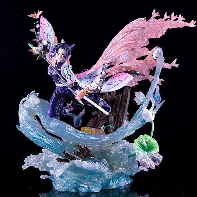 Demon Slayer Shinobu Kocho Statue – 31CM PVC Resin Anime Figure with Color Box Collectible