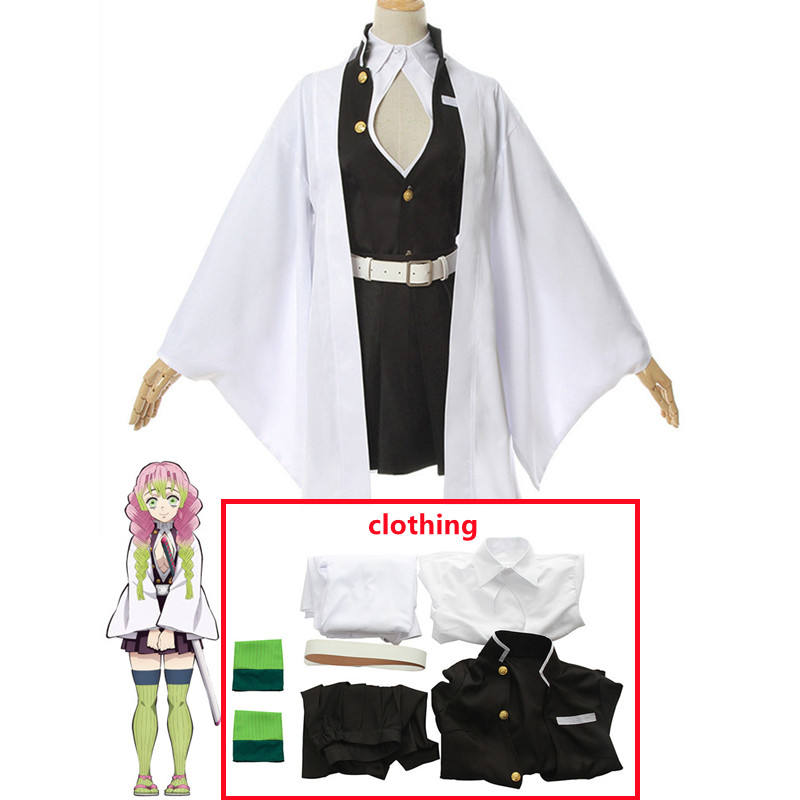 Mitsuri Kanroji Cosplay Costume | Demon Slayer Love Hashira Kimono Outfit | Kimetsu No Yaiba Cosplay Dress
