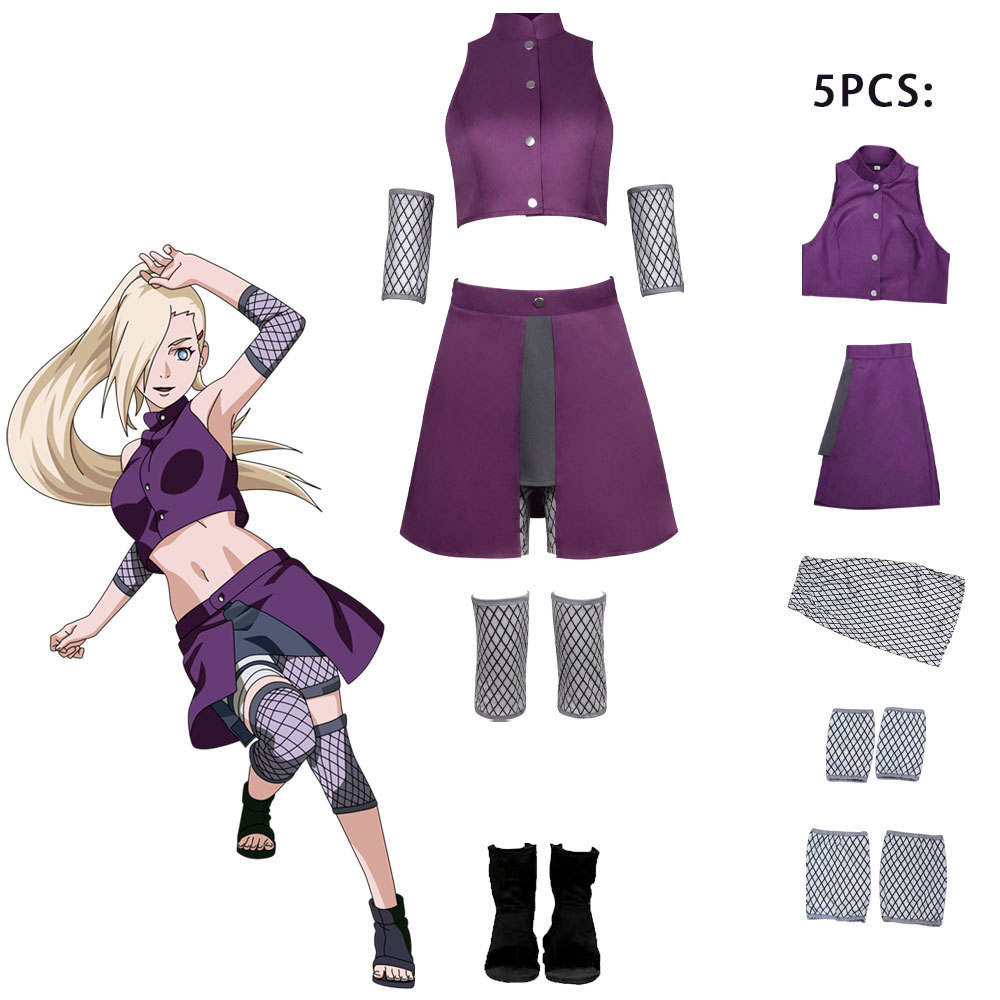 Yamanaka Ino Cosplay Costume | Naruto Shippuden Cos Suit | Anime Cosplay Outfit