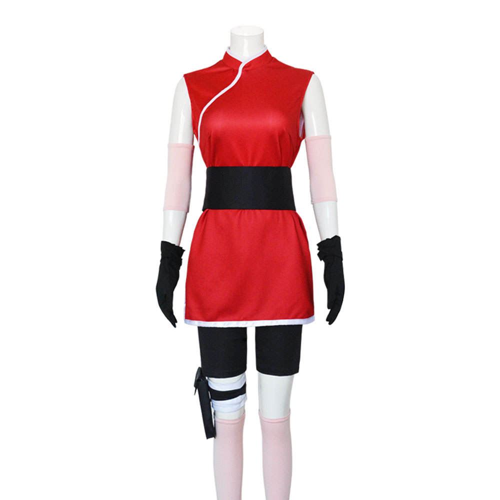 Sakura Haruno Cosplay Costume | Naruto Anime Outfit | Shippuden / Baruto Cosplay Dress