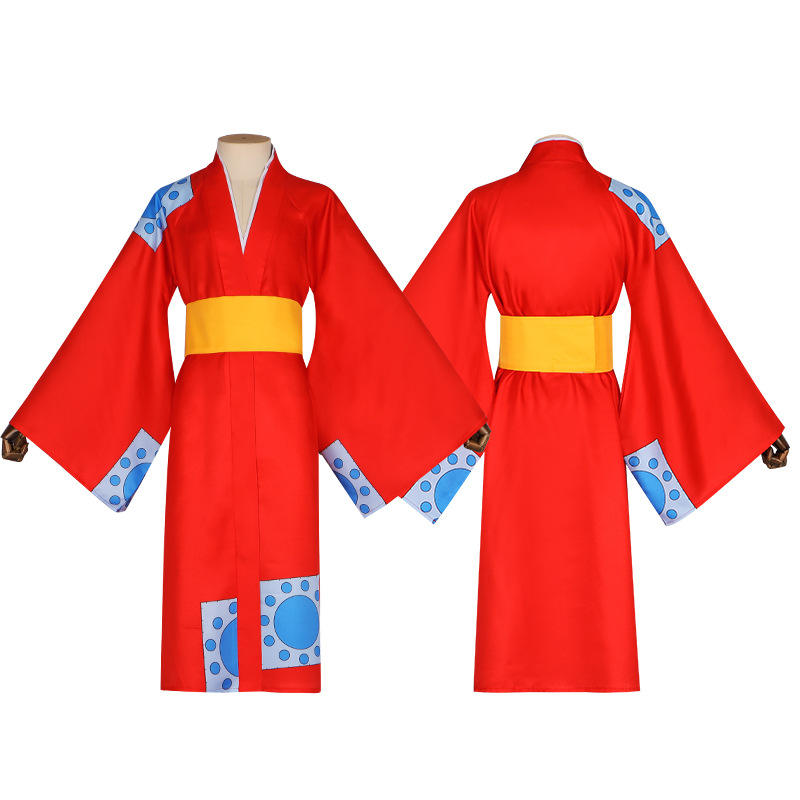 Monkey D. Luffy Cosplay Costume One Piece Wano Arc Kimono Outfit | Anime Cosplay Dress