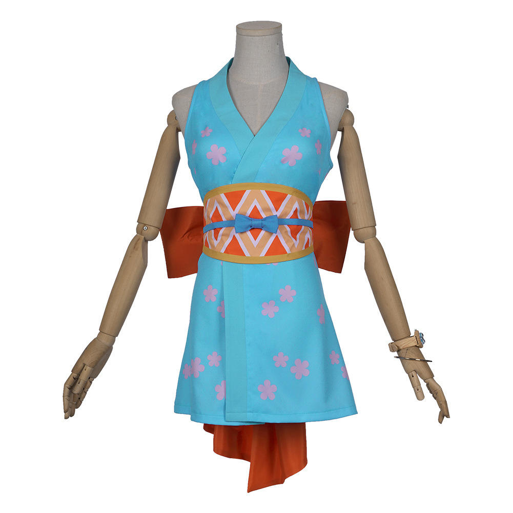 Nami Cosplay Costume | One Piece Wano Arc Kimono Dress | Anime Outfit for Cosplay & Halloween
