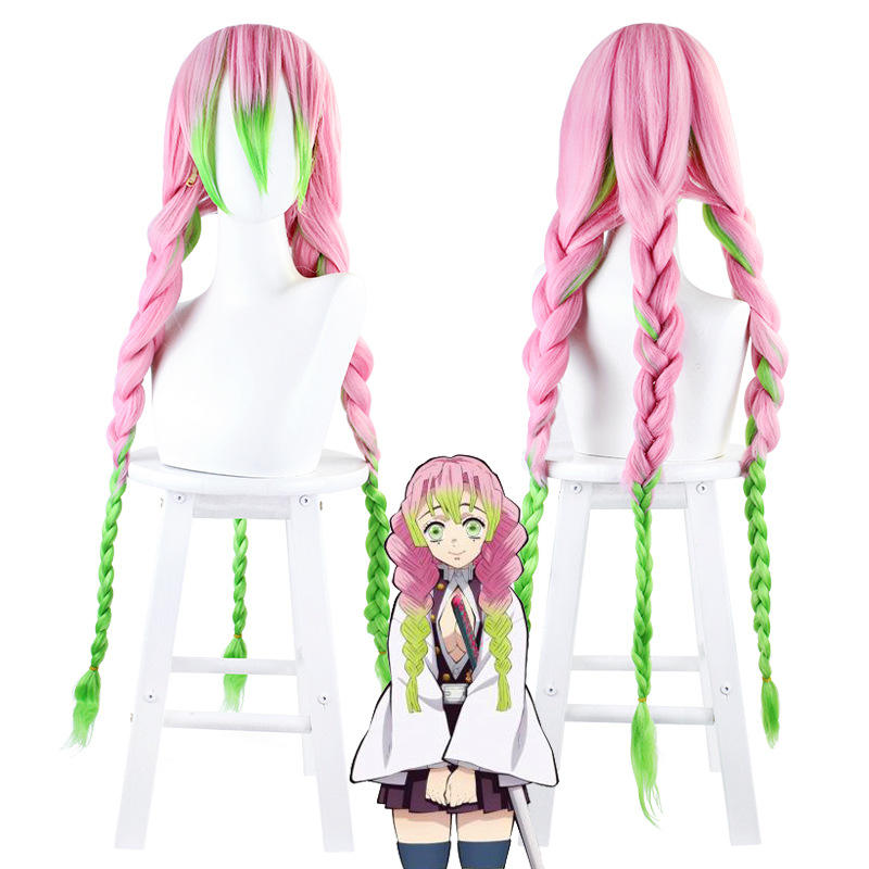 Mitsuri Kanroji Cosplay Costume | Demon Slayer Love Hashira Kimono Outfit | Kimetsu No Yaiba Cosplay Dress
