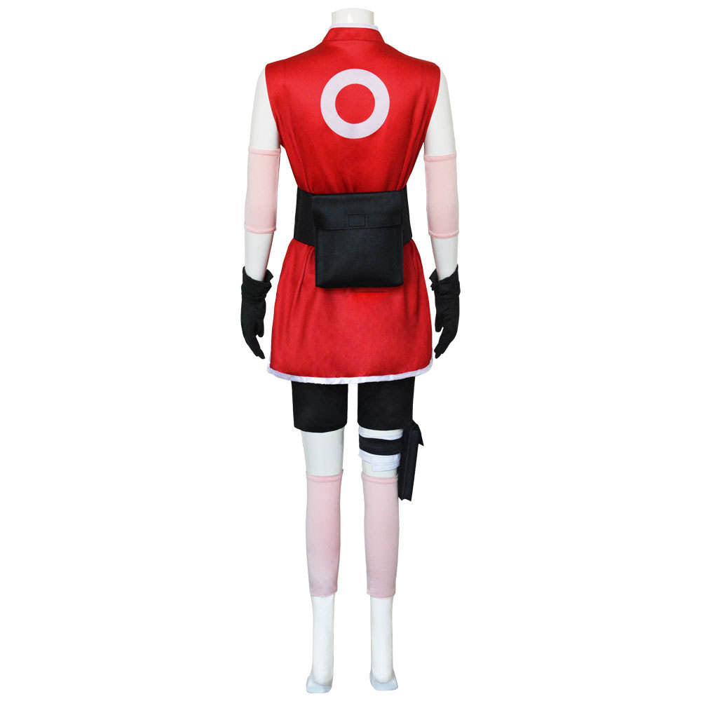 Sakura Haruno Cosplay Costume | Naruto Anime Outfit | Shippuden / Baruto Cosplay Dress