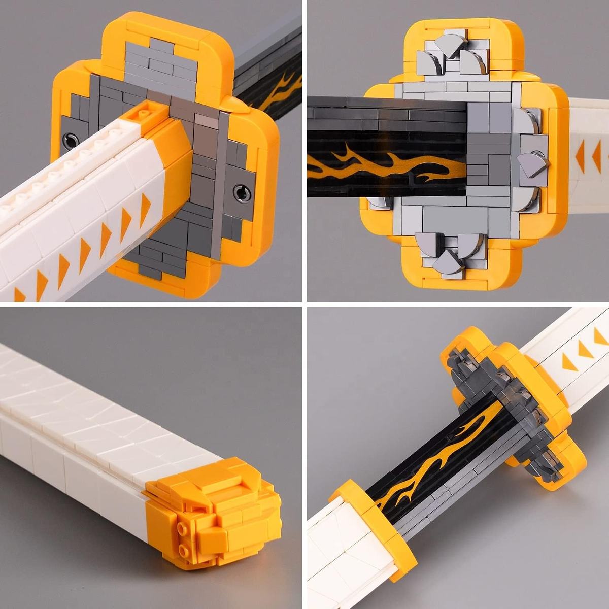 Zenitsu Nichirin Sword – 100cm Demon Slayer Katana | 956 pcs DIY Building Block Anime Collectible
