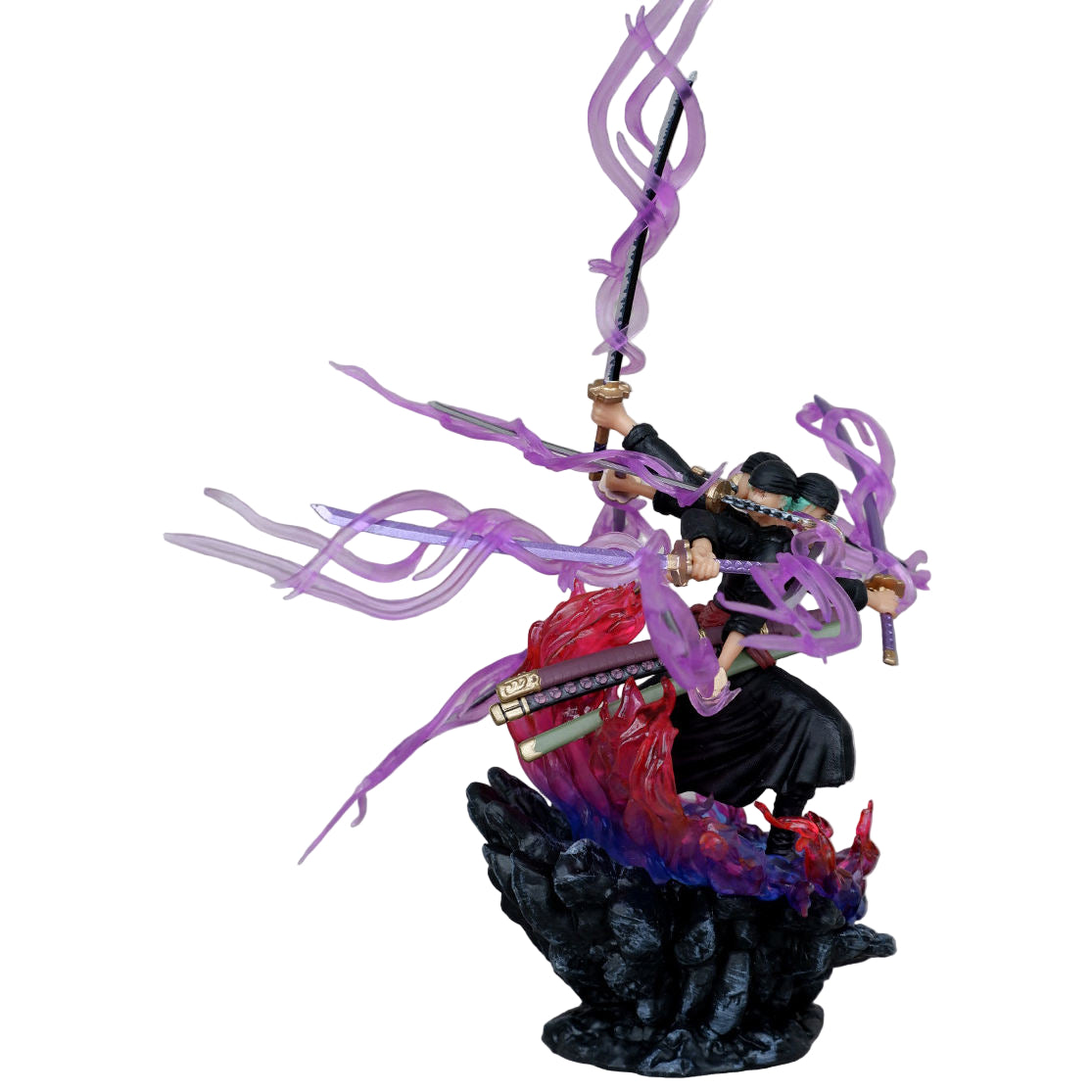 One Pieces Anime Figure Roronoa Zoro Gk Three Heads and Six Arms Nine Katana Flow Ashura PVC Action Figurine Model Toys