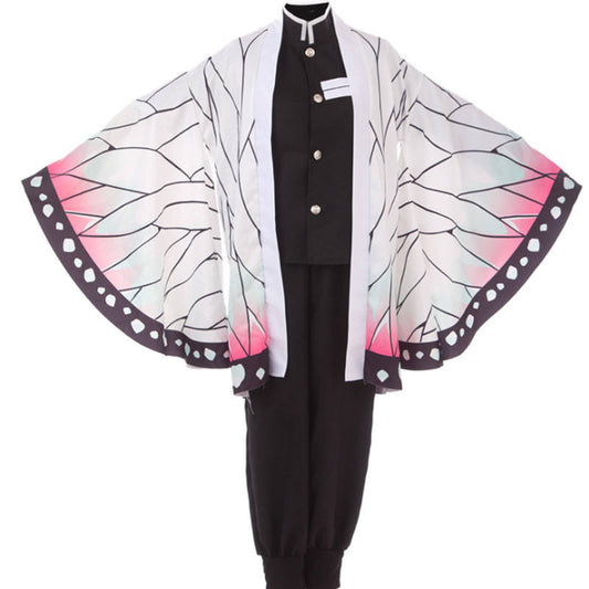 Kochou Shinobu Kids Cosplay Costume | Demon Slayer Kimono Outfit | Kimetsu No Yaiba Cotton Blend Dress