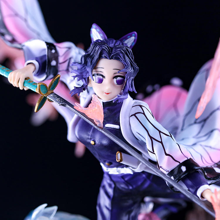 Demon Slayer Shinobu Kocho Statue – 31CM PVC Resin Anime Figure with Color Box Collectible