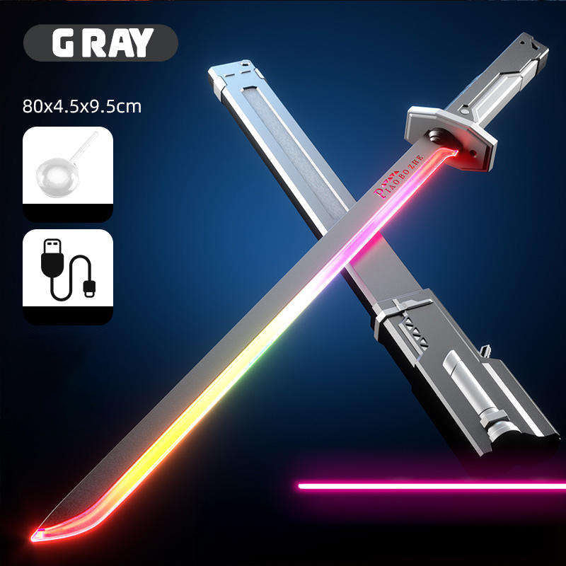 Plasma Dozer LED Sword 80CM – RGB Glowing Blade with Lights, Sound Effects, Mist & Spark Features