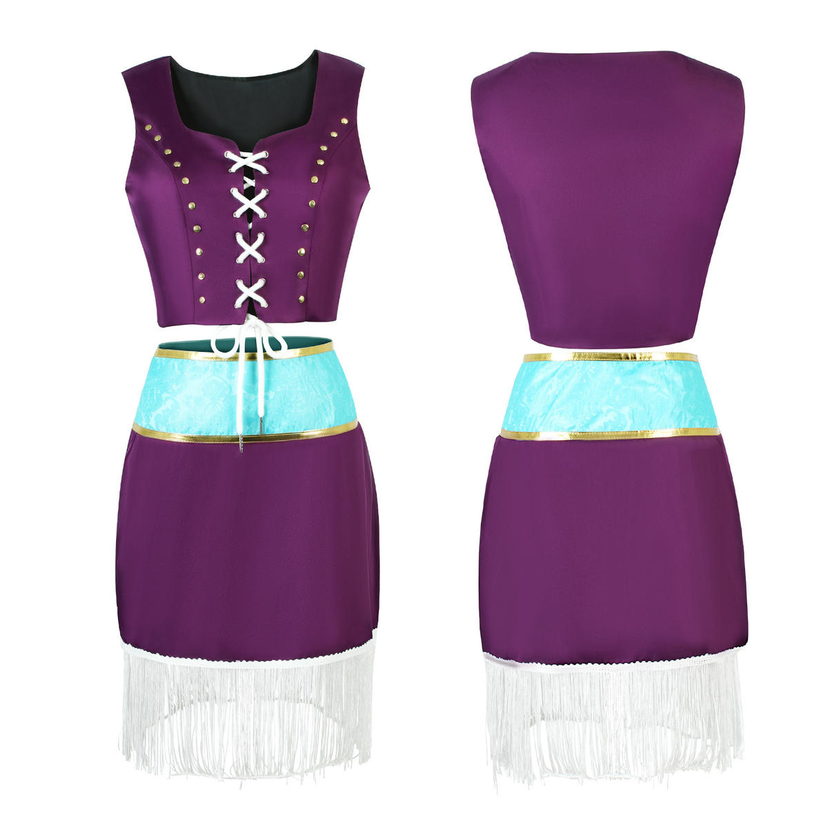 Nico Robin Cosplay Costume | One Piece Purple Dress with White Cloak | Punk Hazard Anime Outfit