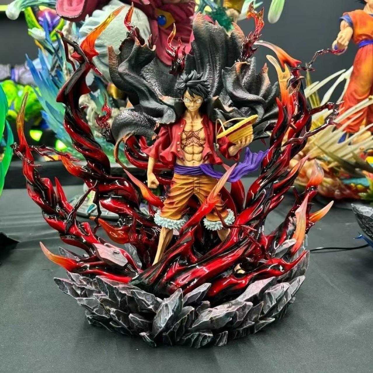 Monkey D. Luffy One Piece Figure – 40CM Straw Hat Ghost Island Haoushoku Haki Anime Statue