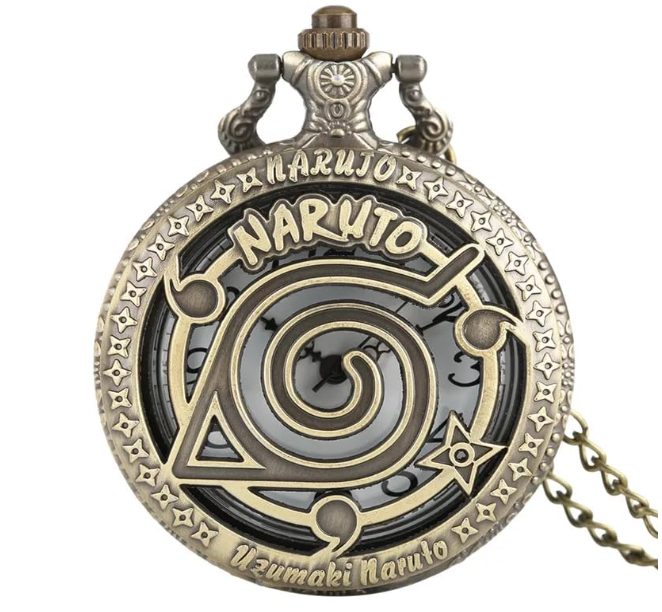 Naruto stylish pocket watch keychain keyring