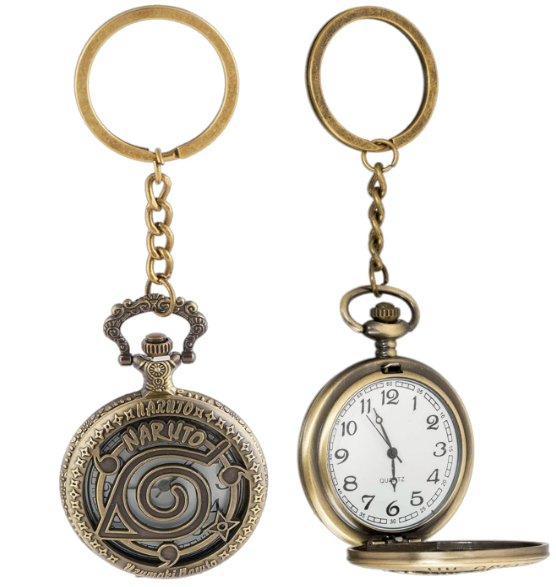 Naruto stylish pocket watch keychain keyring