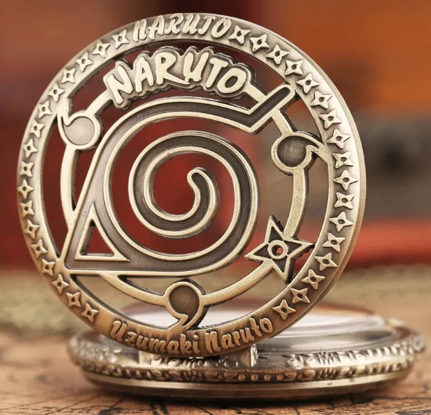 Naruto stylish pocket watch keychain keyring