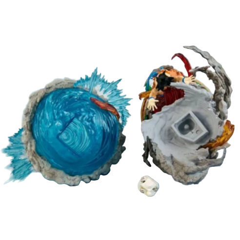 Dragoned Ball Spirit Bomb Goku Battle Damaged GK Statue - Light Up Effect Boxed Anime Figure Model Decor