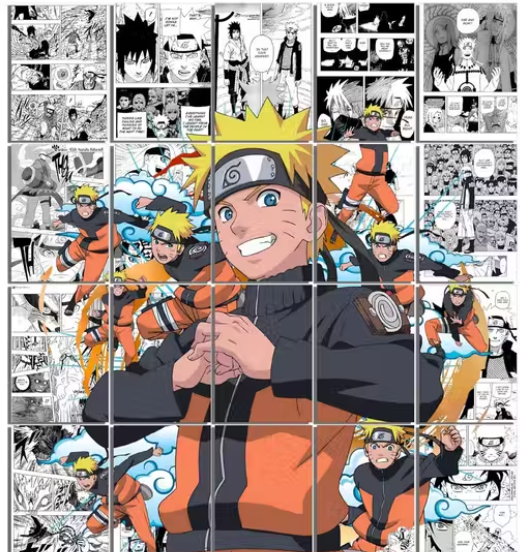 Naruto Shippuden Manga Wall Poster Pack (12 pcs) | A4 Size Anime Art Prints | Premium Quality