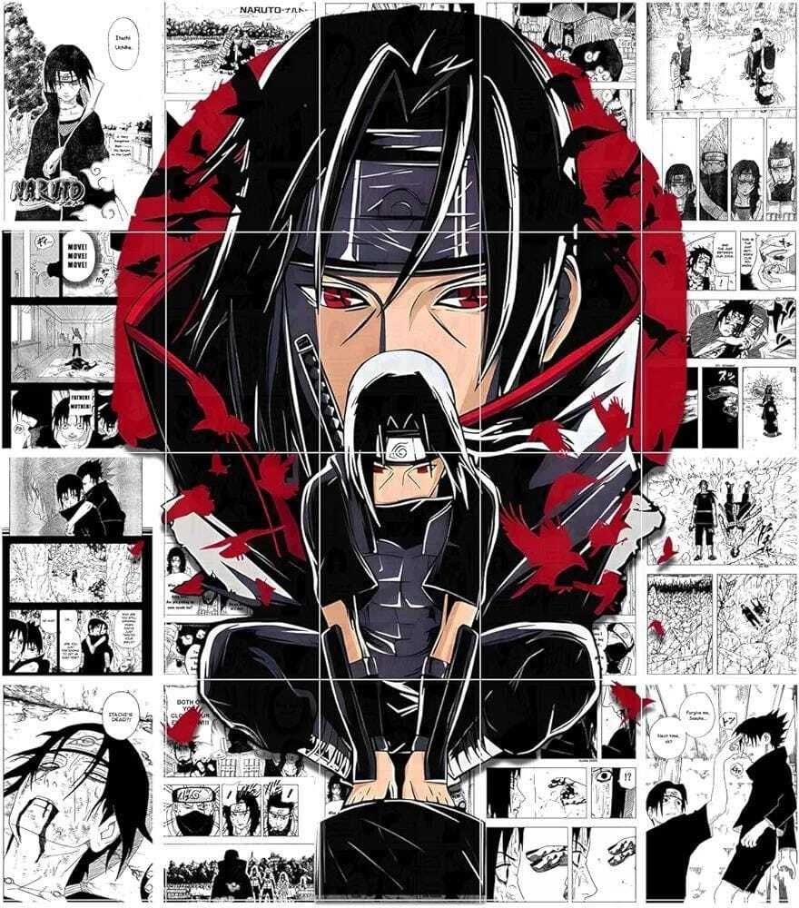 Itachi Uchiha Manga Panel Poster Pack of 12 | ThePosterMart Anime Wall Art | A4 Size