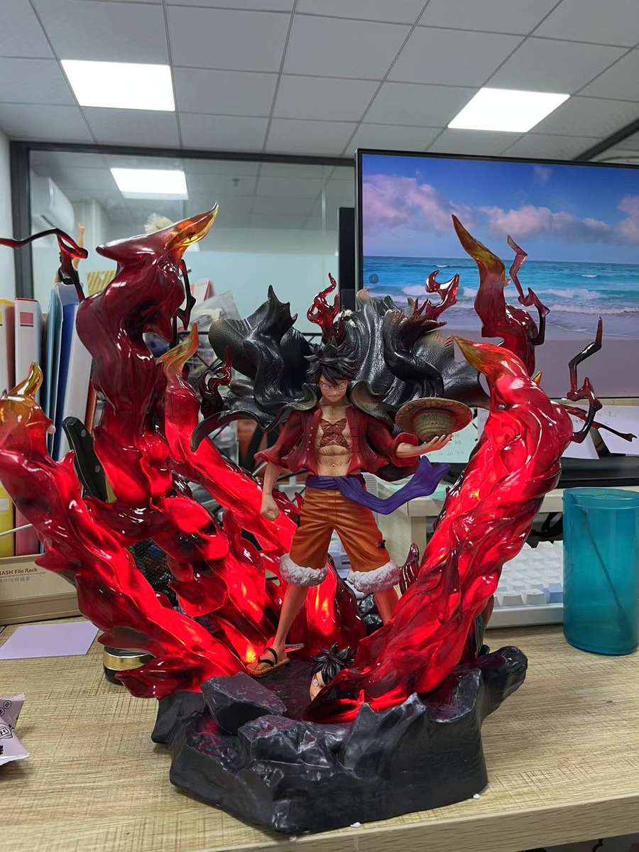 Monkey D. Luffy One Piece Figure – 40CM Straw Hat Ghost Island Haoushoku Haki Anime Statue