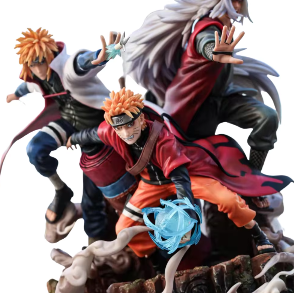 Premium Naruto Statue –Naruto , Minato & Jiraiya Anime Figure Model Toy 41CM