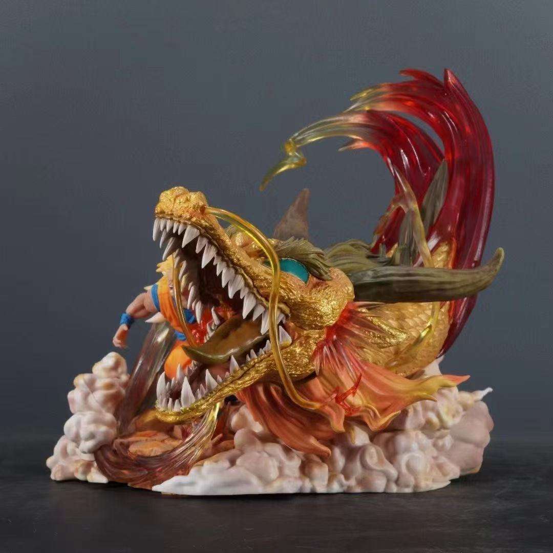 DBZ Son Goku Dragon Fist Figure – Super Saiyan 3 Anime Statue Model